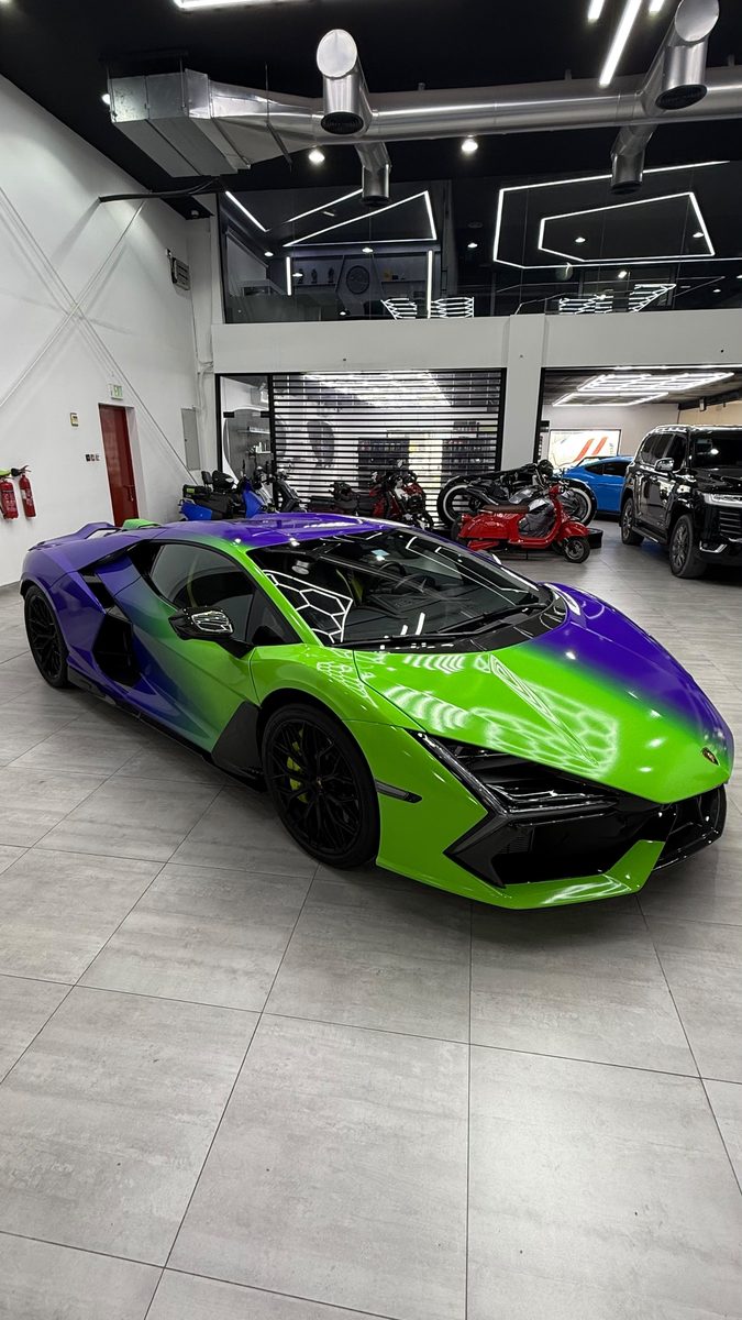 Green & purple Lamborghini