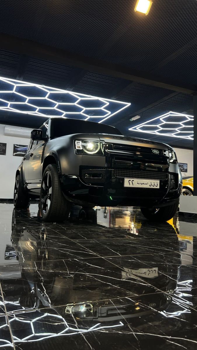 Defender in showroom
